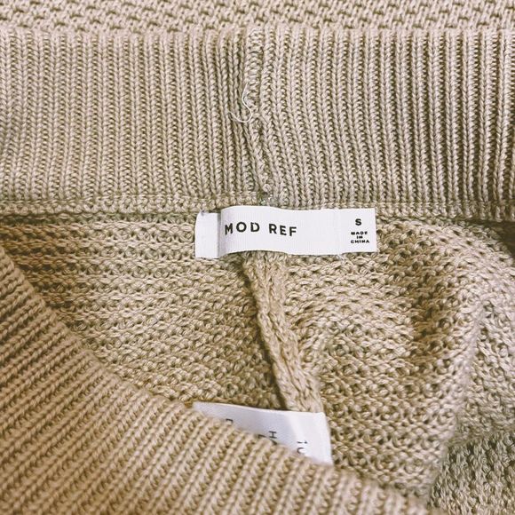 Free People Knit Loungewear Pants | Khaki | Size Small | Mod Ref - Picture 5 of 6